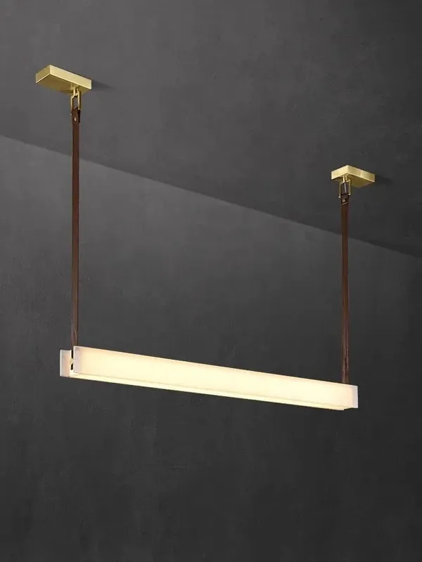 Lustre moderne minimaliste en cuir de marbre pour une décoration luxueuse en 2024
