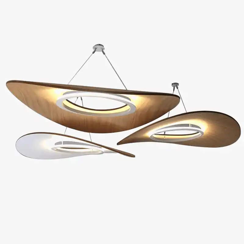 Lustre design minimaliste en bois - Style danois contemporain