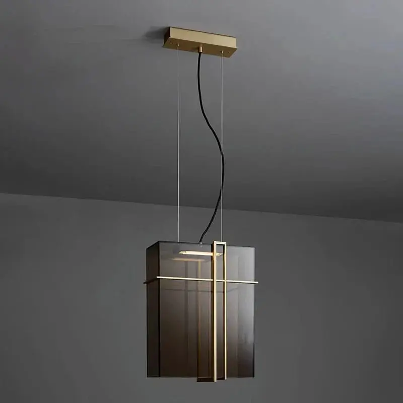 Suspension LED Italux minimaliste en verre