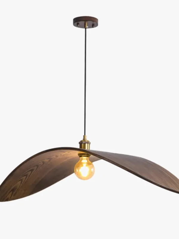 Lustre en bois vintage Wabi Sabi - Éclairage LED chinois Zen pour salon de thé et salle à manger