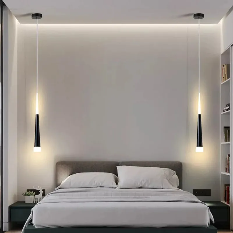 Thrisdar 7W - Long Tube suspension LED lumière pour chambre, chevet, boutique, Bar, café, salle à manger et cuisine