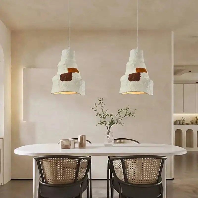 Lustres LED de Restaurant Wabi Sabi : lustres de suspension nordiques pour salon, créations modernes pour éclairer café et bar