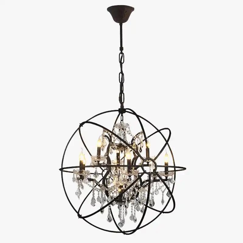 Lustre en cristal d'époque Vintage