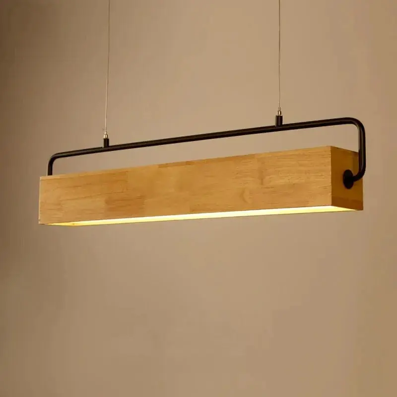 Lampes suspendues nordiques en bois avec LED pour salle à manger, salon et cuisine