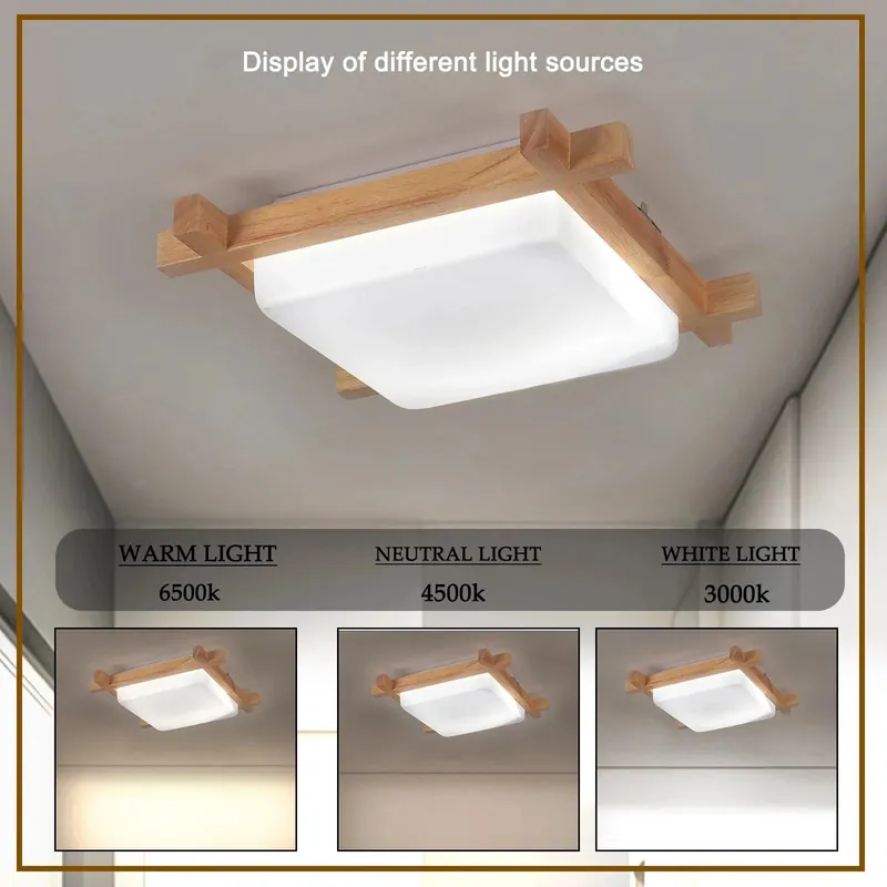 Bois Led plafonnier - Collection Japonaise pour éclairer votre intérieur