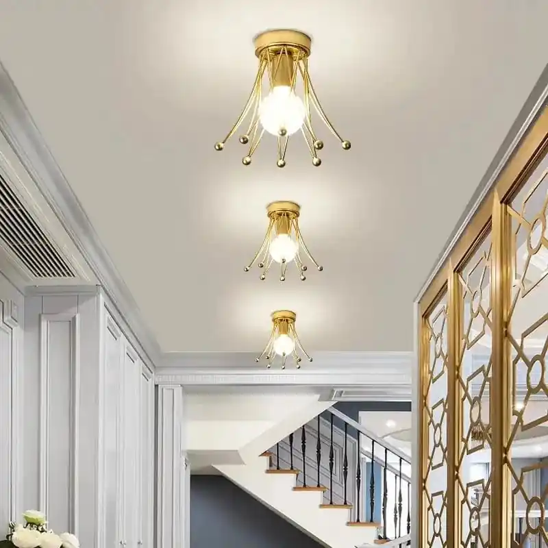 Plafonnier doré de luxe E27 Couronne - Éclairage raffiné pour votre intérieur