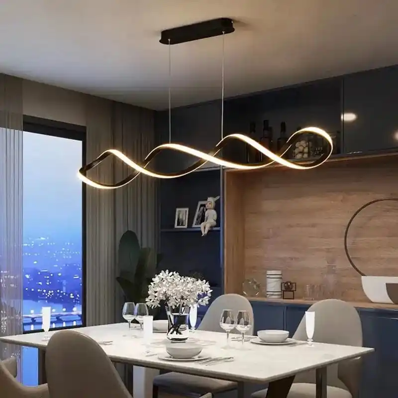Suspensions lumineuses modernes pour une décoration de salle à manger smart et moderne