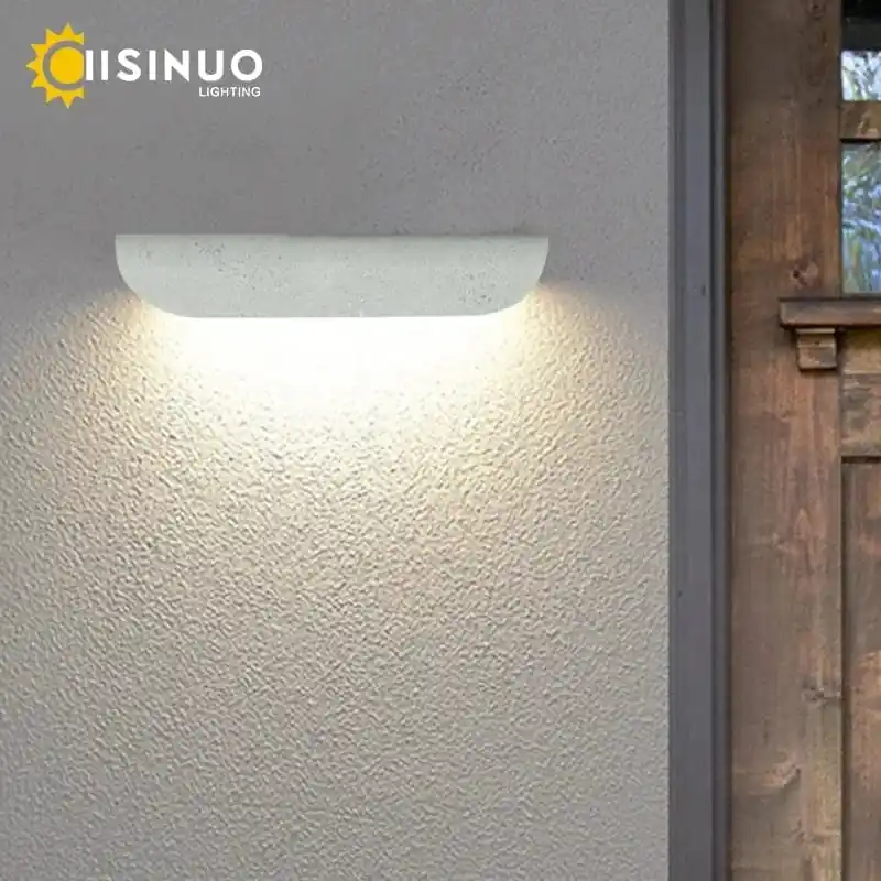 Applique murale extérieure LED étanche IP65 pour porte d'entrée de porche, finition blanche