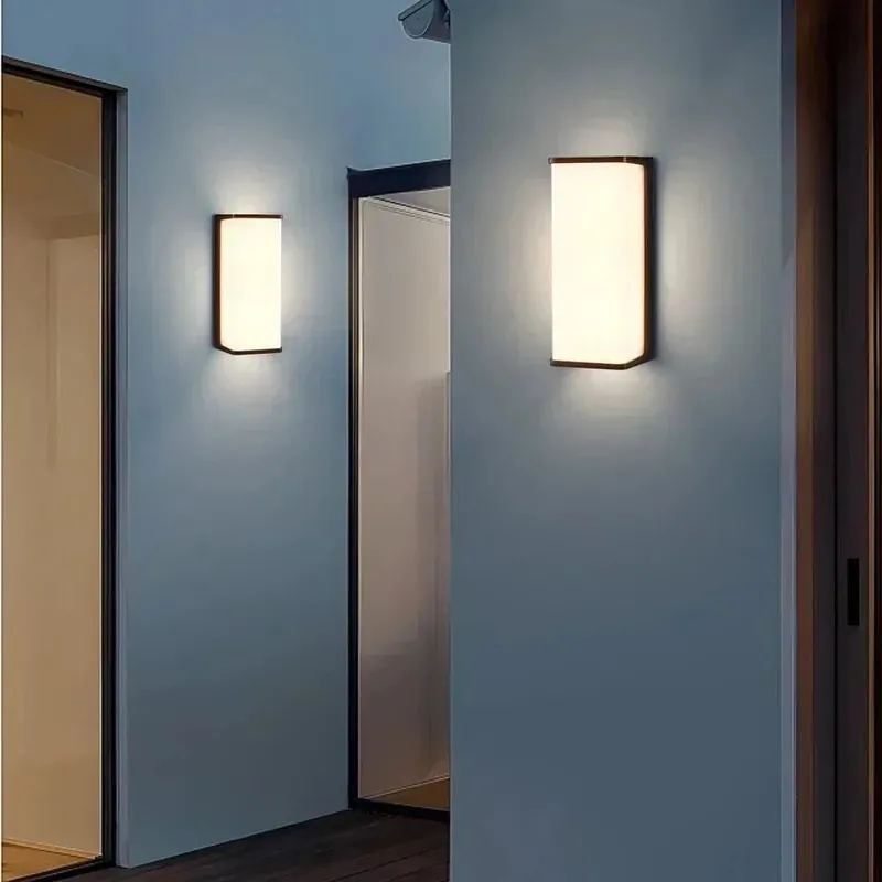 Applique murale moderne LED étanche pour extérieur - Éclairage extérieur de porche et de balcon