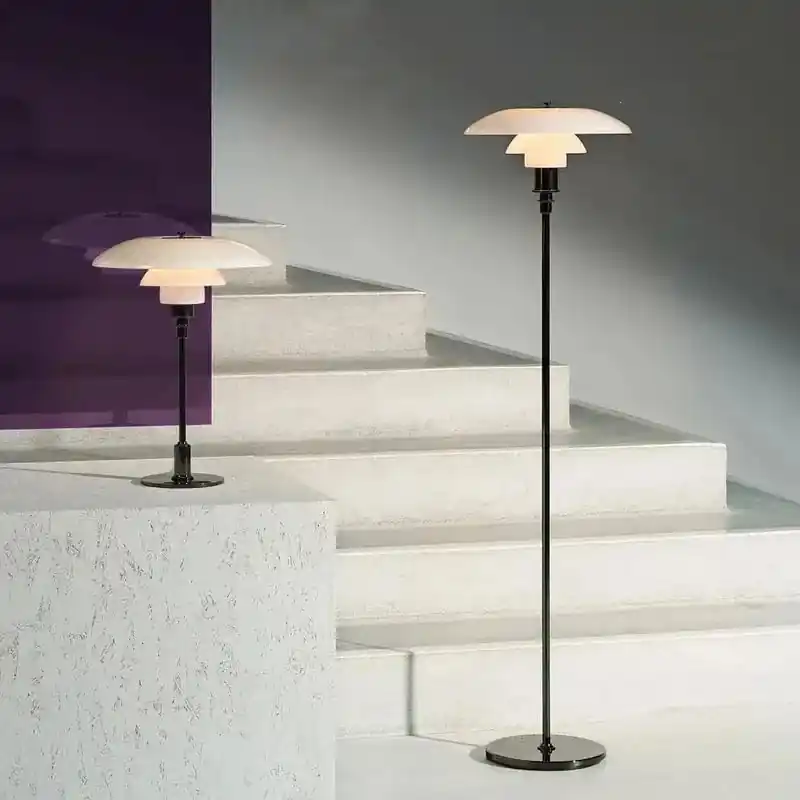 Lampadaire de chevet design Post-moderne en verre pour salon, chambre et bureau