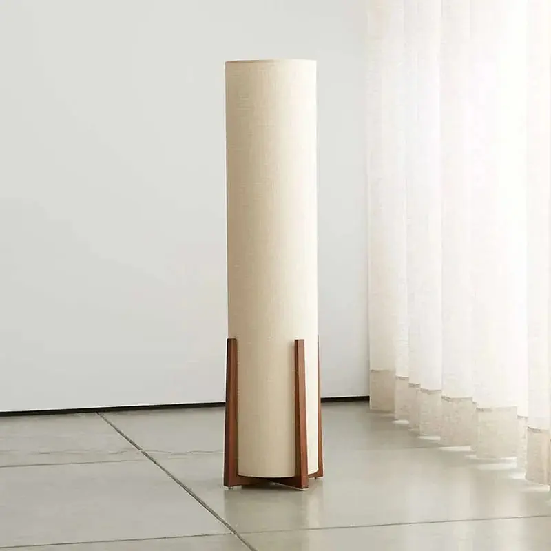 Nordique moderne Zen lampadaires en bois massif Uminaires avec télécommande pour salon et chambre
