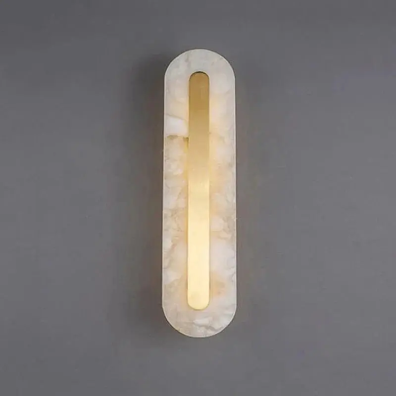 Applique murale en marbre ovale et carré - Collection Luxe Naturelle