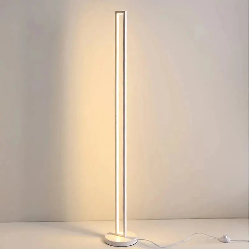 Lampes de sol LED nordiques minimalistes en noir et blanc