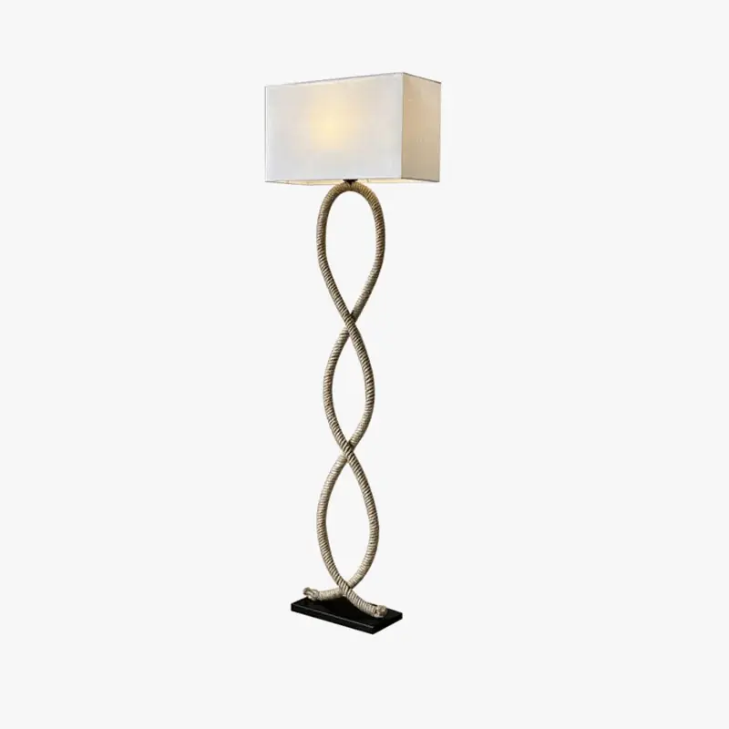 Lampadaire Led nordique rétro Wabi Sabi en corde de chanvre pour salon et chambre