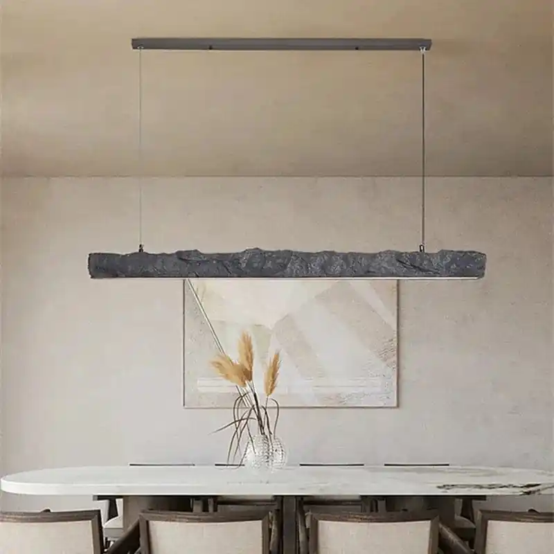 Suspension lumineuse LED Wabi-Sabi en bande nordique pour décoration intérieure de salle à manger et bar