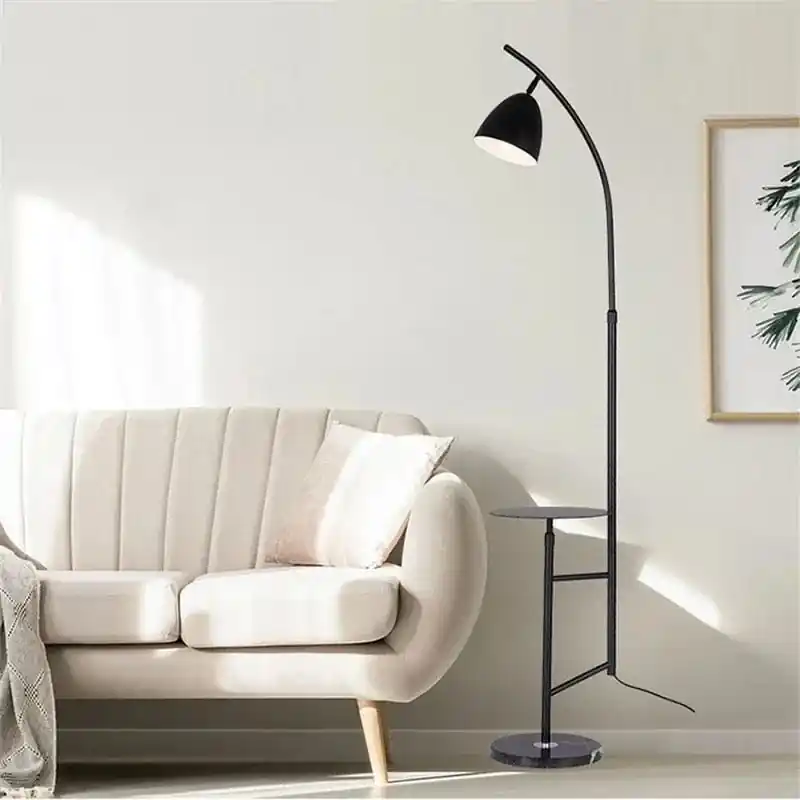 Étagère Dorée et Lampadaires pour Table à Thé - Salon, Canapé, Chambre...