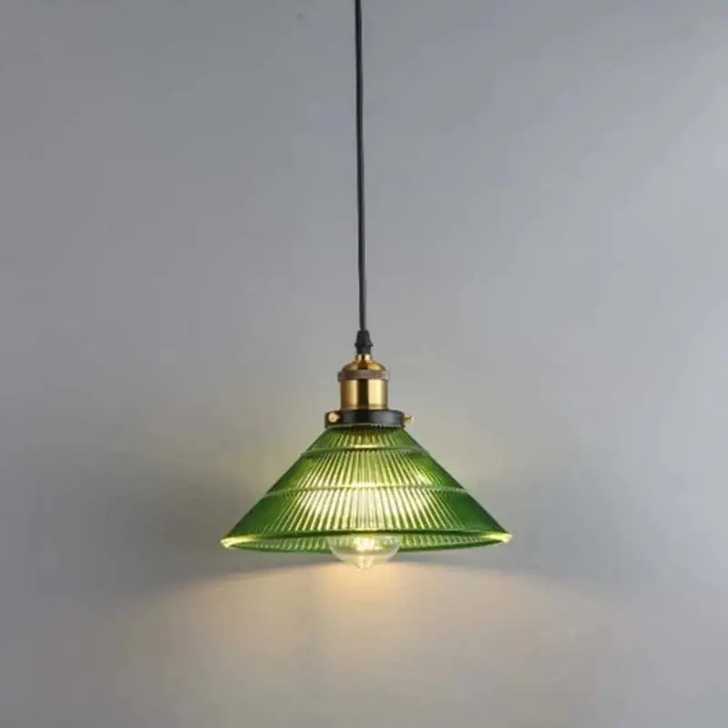 Suspension en verre nordique design vert