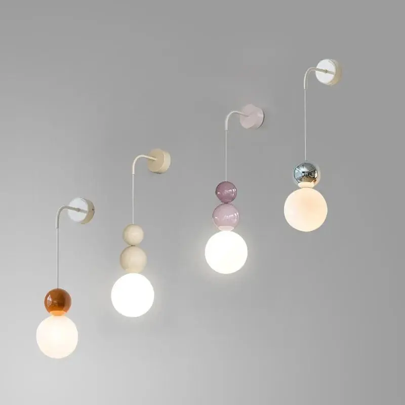 Applique murale LED nordique en résine Macaron - Collection Lumina