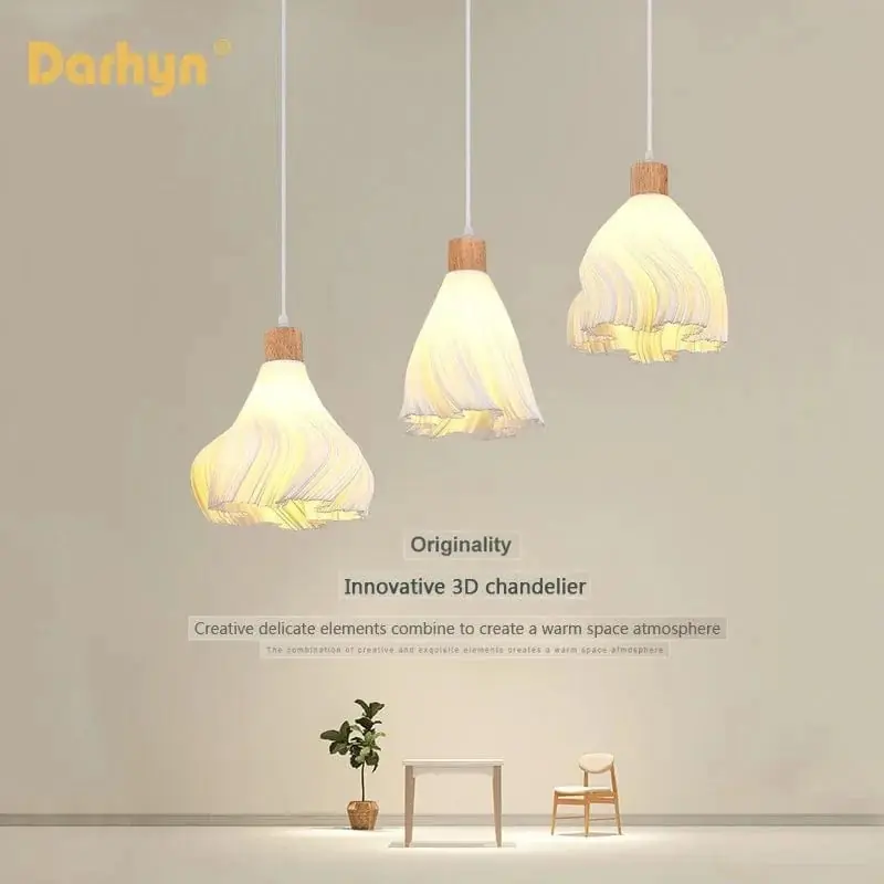 Suspension LED en verre au design nordique contemporain