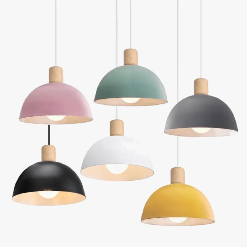 Suspension Moderne en Bois LED pour Décoration d'Intérieur - Collection Nordic Glow