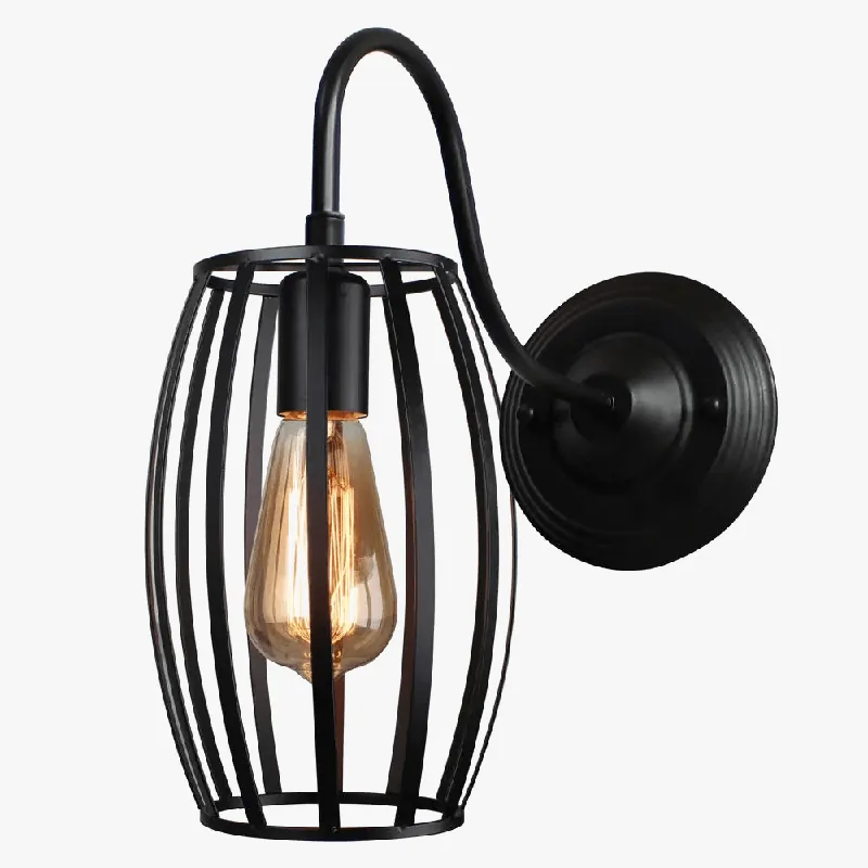 Applique murale industrielle rétro Loft avec abat-jour en cage – Luminaires LED modernes pour restaurant et décoration intérieure