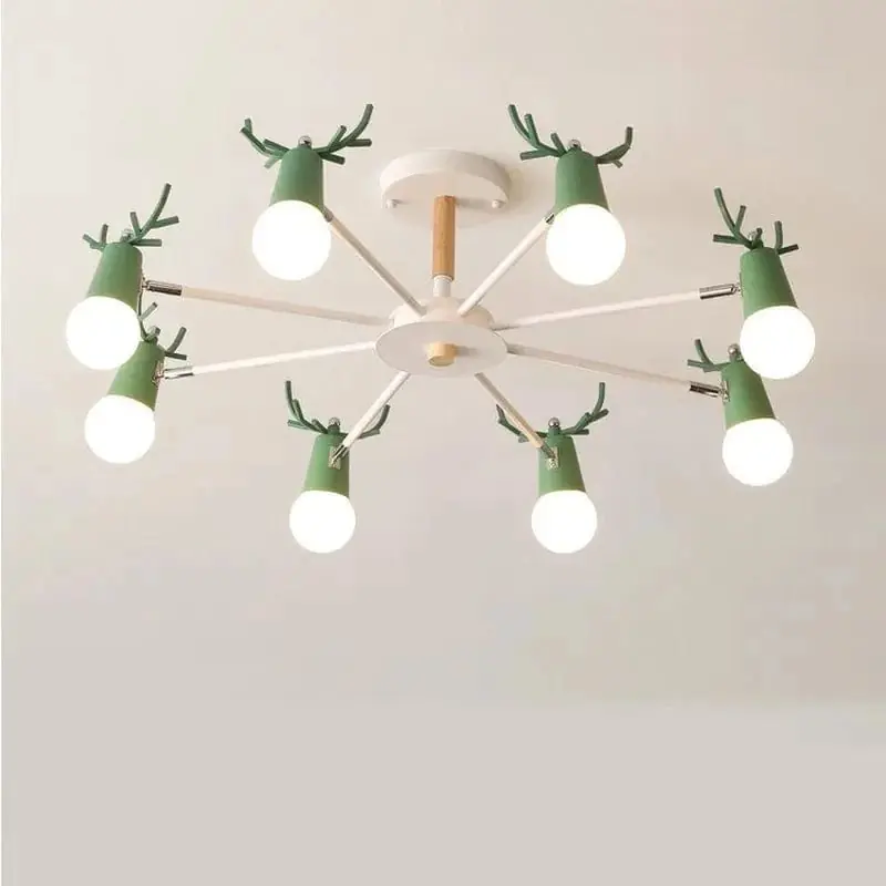 Lustre Nordico - Éclairage Scandinave en Bois de Macaron Post-Moderne