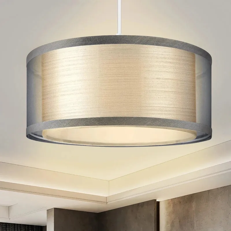 Découvrez notre abat-jour gris moderne pour plafonniers - Idéal pour sublimer votre décoration!