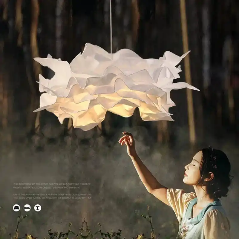 Lustres en papier blanc design fleur - Collection Blossom