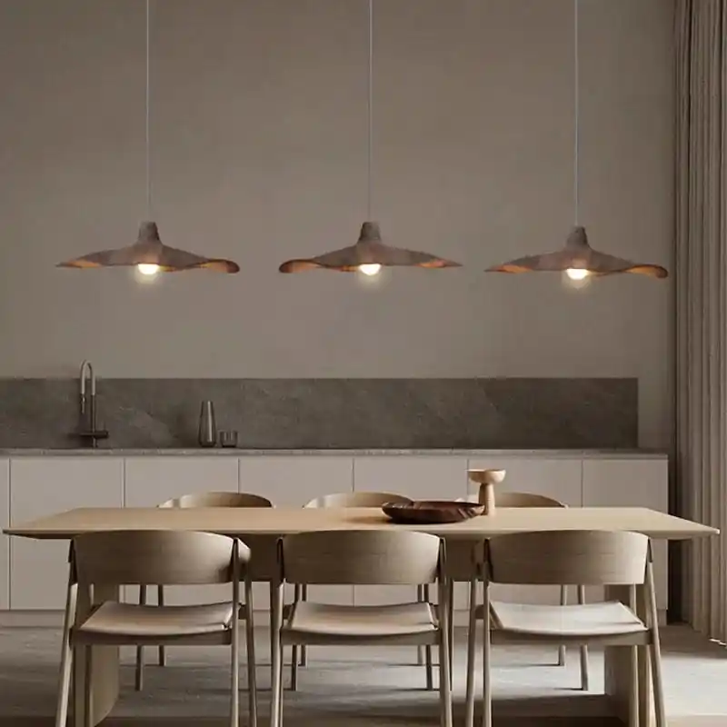 Lustre Vintage Wabi Sabi avec Éclairage LED pour Restaurant, Bar et Café