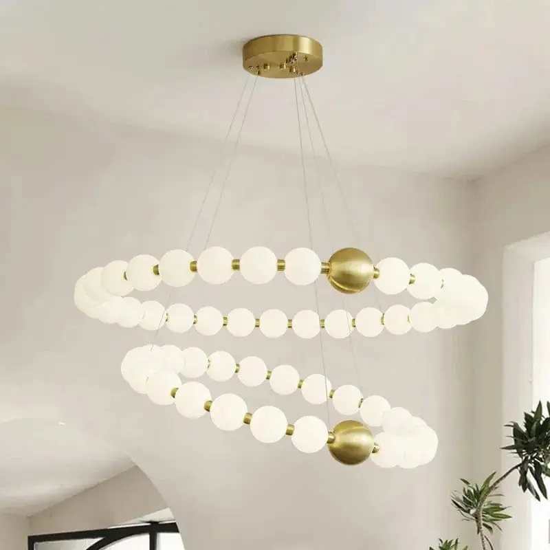 Lustre nordique LED \\"Cercle d'Or\\" pour Salle à Manger Salon Chambre