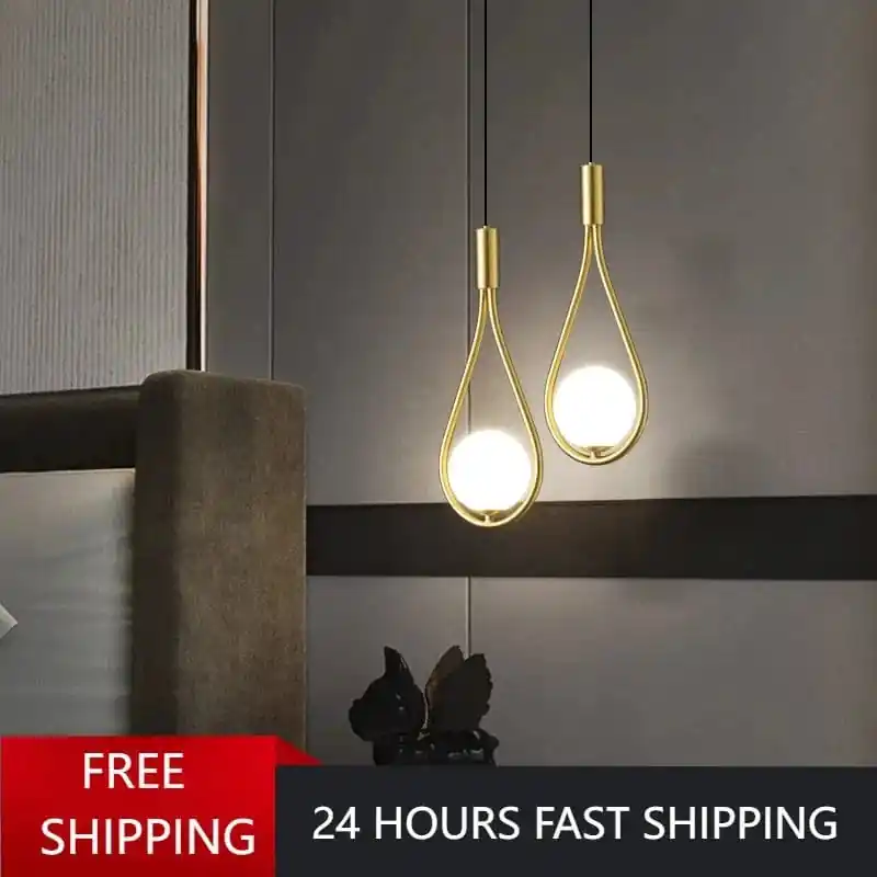 Suspension boule de verre pour une chambre élégante