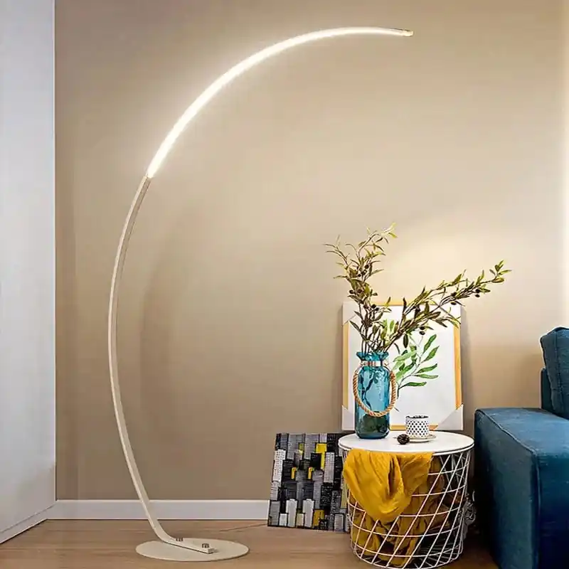Nordique LED Coin Lumière Arc RVB Lampadaires - Noir & Blanc - Contrôle APP & À Distance