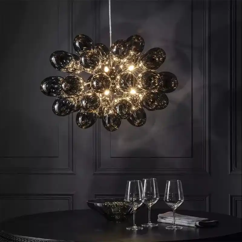 Lustre en verre \\"Raisinique\\" Postmoderne