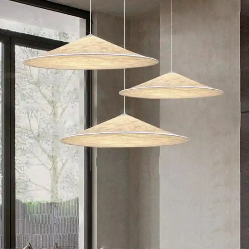 Luminaires Suspendus en Soie Nordique Moderne avec Décor LED