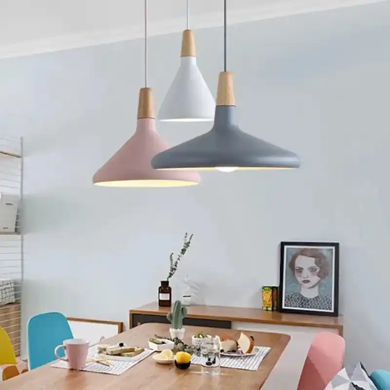Suspension Nordique Moderne en Bois et Aluminium - Design Scandinave