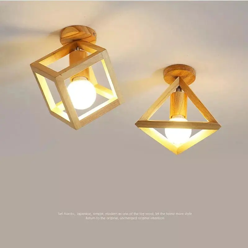 Plafonnier nordique en bois - Illuminaire LED