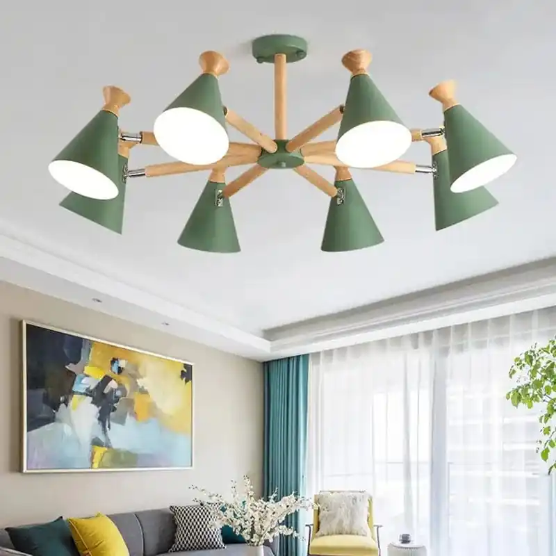 Suspension nordique en bois naturel