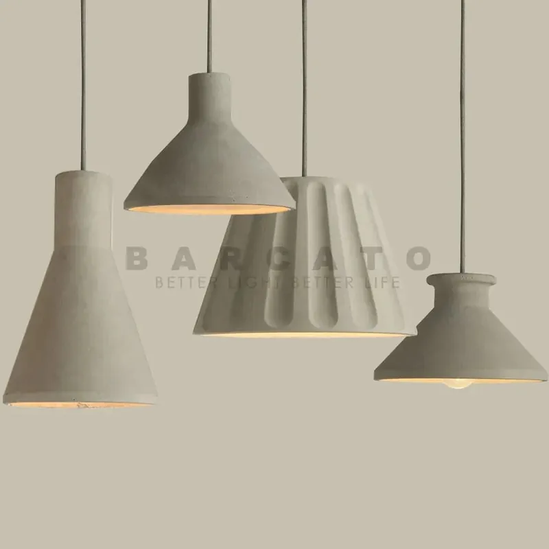 Design innovant de lustres en ciment à LED - Luminaires LED américains créatifs
