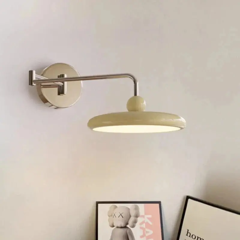 Applique murale à bascule pliantes nordiques LED lampe de chevet mobile moderne salon chambre appliques murales lampe de lecture rétractable × EverGlow