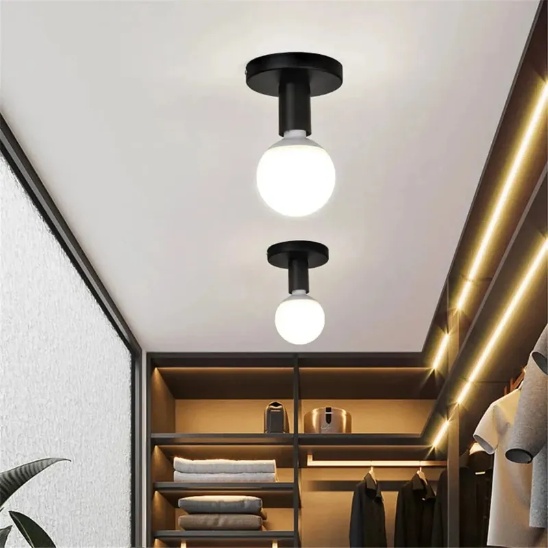 Plafonnier Simple rétro industriel en métal pour une décoration tendance de la maison