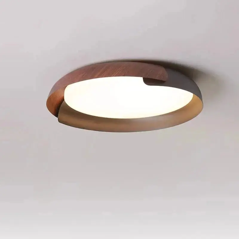 Plafonnier LED en bois design nordique contemporain
