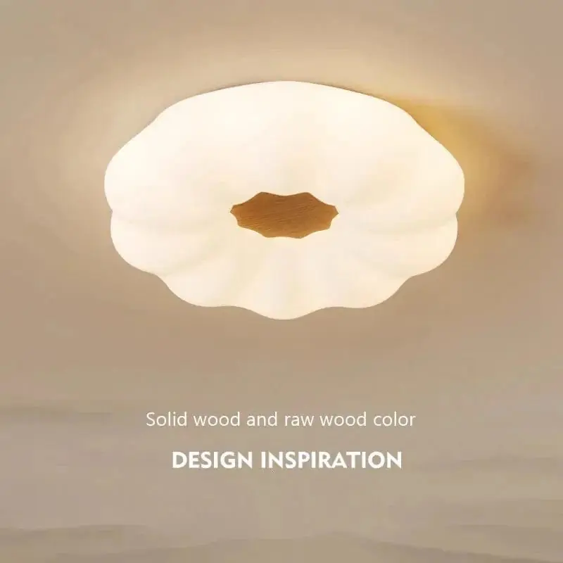 Plafonnier Nordique en Bois Massif | Lampe Moderne pour Salon, Chambre et Restaurant