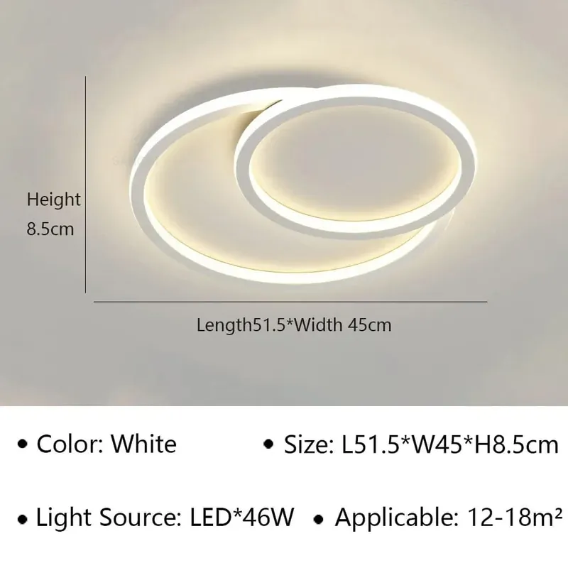 Plafonnier LED minimaliste au design contemporain