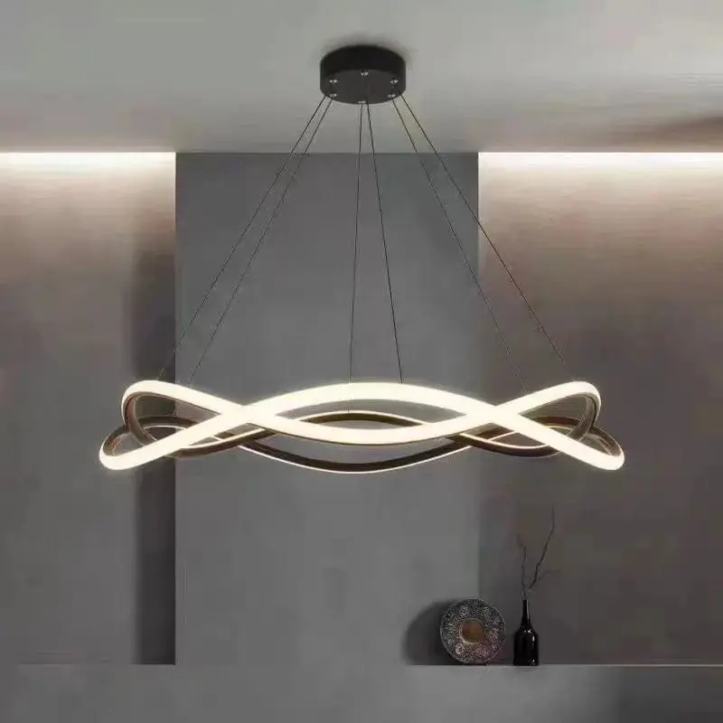 Lampe annulaire LED moderne en aluminium doré Fulight
