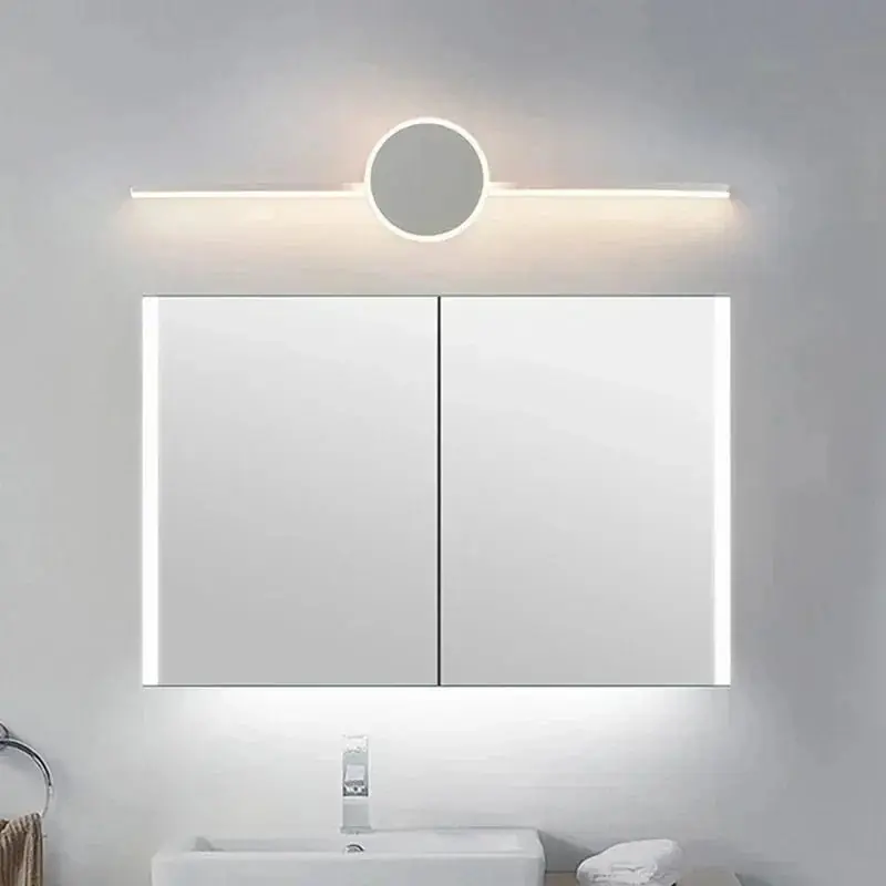 Lampe d'Applique Murale LED Moderne 60CM Miroir Lumineux À Bande Longue - Base Carrée