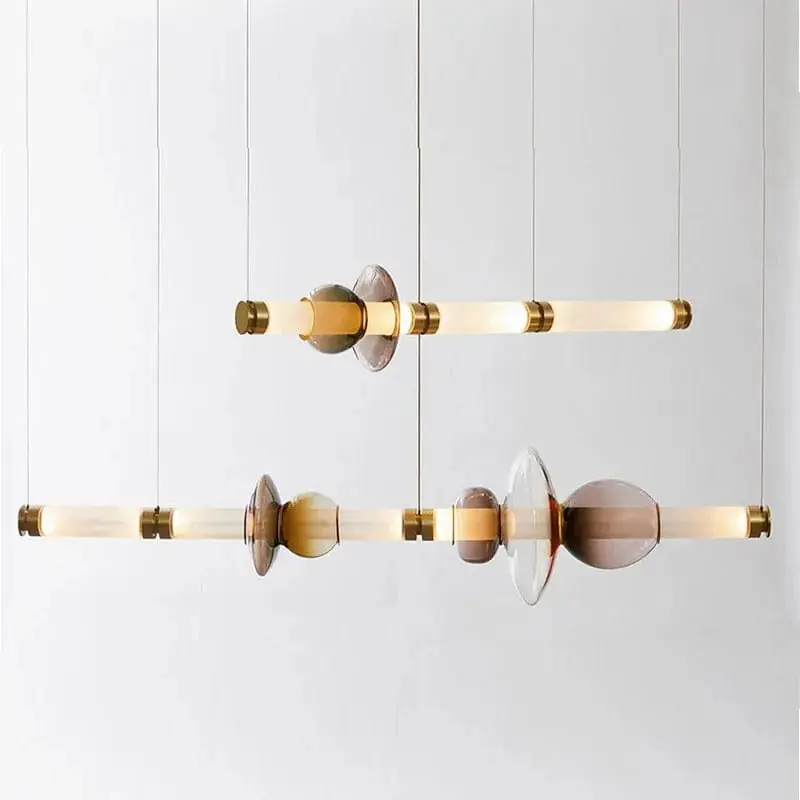 Suspension LED nordique en verre de luxe