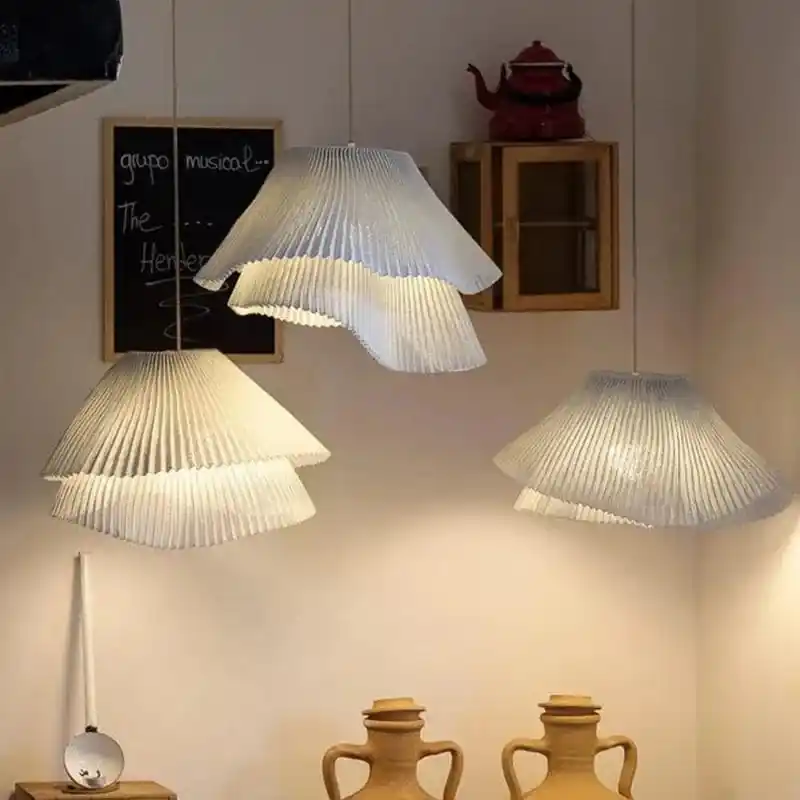 Suspension LED Nordique Wabi Sabi pour Salon Restaurant Lustre Luminaire.
