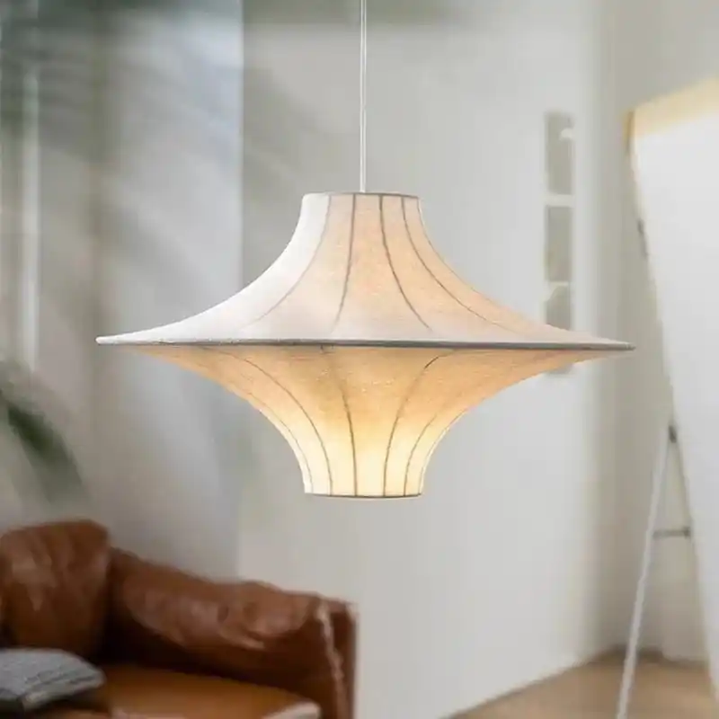 Suspension Luminaire Led en Soie Wabi Sabi