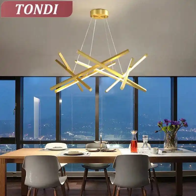 Lustre LED nordique pour un salon moderne