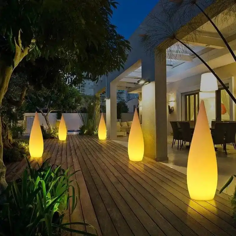 Lumières solaires pour jardin RGB étanches avec télécommande - Éclairage paysage LED solaire